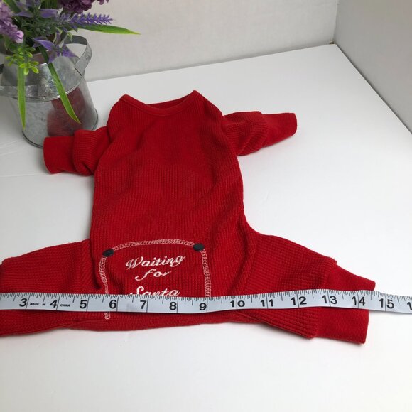 Pet Holiday Doggie PJ's Waiting for Santa Size Small - Picture 5 of 5